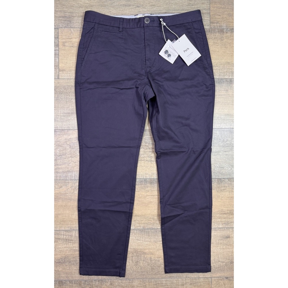 Perk Feel Good Chinos Slim Fit Stretch Twill Ink Blue Mens 34x29 Stretch NEW NWT